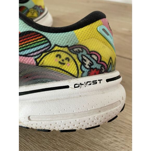 Brooks Ghost 15 Women 6.5 Rainbow Artist‎ Collab Wednesday Holmes Running Shoes - Picture 4 of 12
